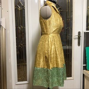 Gold metallic party dress duro olowu